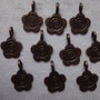 10 fiori rame 16x11 mm.