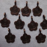 10 fiori rame 16x11 mm.
