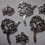 3 alberi con uccellino + 3 nidi con uova