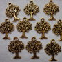 10 alberi dorati 22x17 mm.