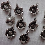 10 fiori argento tibetano 16x11 mm.