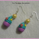 Orecchini cupcakes fimo