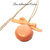 Collana con macaron in fimo color pesca e fiocchetto in raso