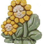 Schema punto croce "  Girasoli " Thun