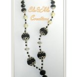 COLLANA NERA ALL'UNCINETTO 
