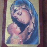 Madonna su foglia oro