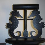 PORTAGIOIELLI - ESPOSITORE - legno - no fimo - CAVALLUCCIO MARINO