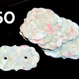 50 cartoncini vintage per orecchini