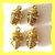 4 charms teschi dorati grandi 