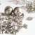 Mix componenti metallici - Catene, perle, distanziali - colore argentato