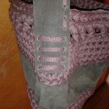 borsa pelle e fettuccia