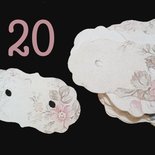 20 cartoncini vintage per orecchini