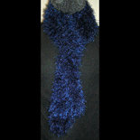 Sciarpa pelosa brillante blu notte