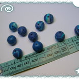 25 mix. Perline in fimo, lavorate a mano, colore come da foto