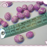 25 mix. Perline in fimo, lavorate a mano, colore come da foto