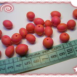 25 mix. Perline in fimo, lavorate a mano, colore come da foto