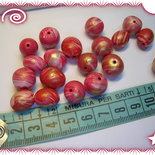 25 mix. Perline in fimo, lavorate a mano, colore come da foto