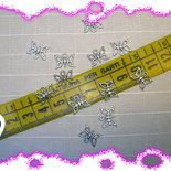 10 graziosi charm  FARFALLA arg. tibetano