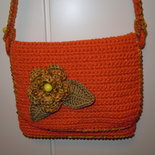 borsa in fettuccina arancione
