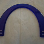 Manici mezzaluna blu semitrasparente