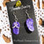 Orecchini Infradito "Flip-Flop" color lilla con fiorellino