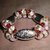 Bracciale con argentoni e perle foil in vetro "Clarissa"