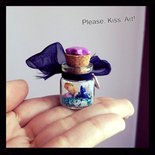 Made with love: Miniatura sirenetta fatta a mano in fimo/cernit in bottiglia.
