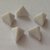 50 Borchie Bianche Triangolari Plastica Spedizione Gratuita