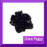 1 x cabochon - fiori neri