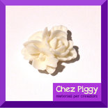 1 x cabochon - fiori crema chiaro