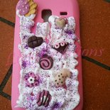 Cover con panna e dolci in fimo per Samsung Galaxy Ace Plus