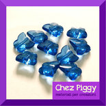10 x perle a forma di mini farfalla - BLU