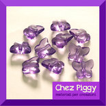 10 x perle a forma di mini farfalla - VIOLA
