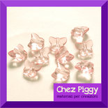 10 x perle a forma di mini farfalla - ROSA