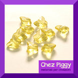 10 x perle a forma di mini farfalla - GIALLO