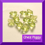 10 x perle a forma di mini farfalla - VERDE