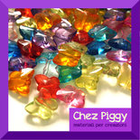  Oggetto 10 x perle a forma di mini farfalla - MIX