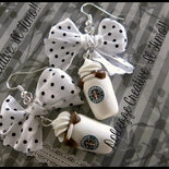 Orecchini Caffè Starbucks kawaii fimo e cernit