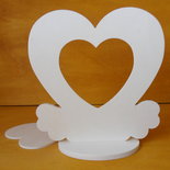 5 PORTAFOTO CUORE IN LEGNO PER DECOUPAGE