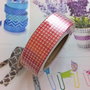 1 washi tape rosso a quadretti bianchi