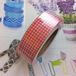 1 washi tape rosso a quadretti bianchi