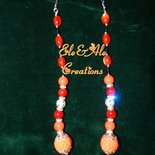 COLLANA ARANCIONE REALIZZATA ALL'UNCINETTO