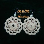 ORECCHINI BEIGE ALL'UNCINETTO 