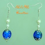 ORECCHINI PENDENTI BLU