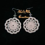 ORECCHINI ALL'UNCINETTO ROSA ANTICO