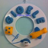Fuori porta - fiocco nascita decorato a mano