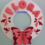 Fuori porta - fiocco nascita decorato a mano