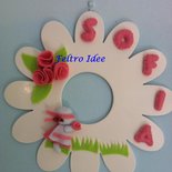 Fuori porta - fiocco nascita decorato a mano