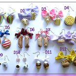 ✿ OFFERTISSIMA fino al 31/05 ✿ Orecchini fimo e cernit promozione:  cannoli, torta, starbucks, cupcake, ringo, biscotti