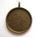 Base per cammeo o cabochon tono bronzo 26 mm